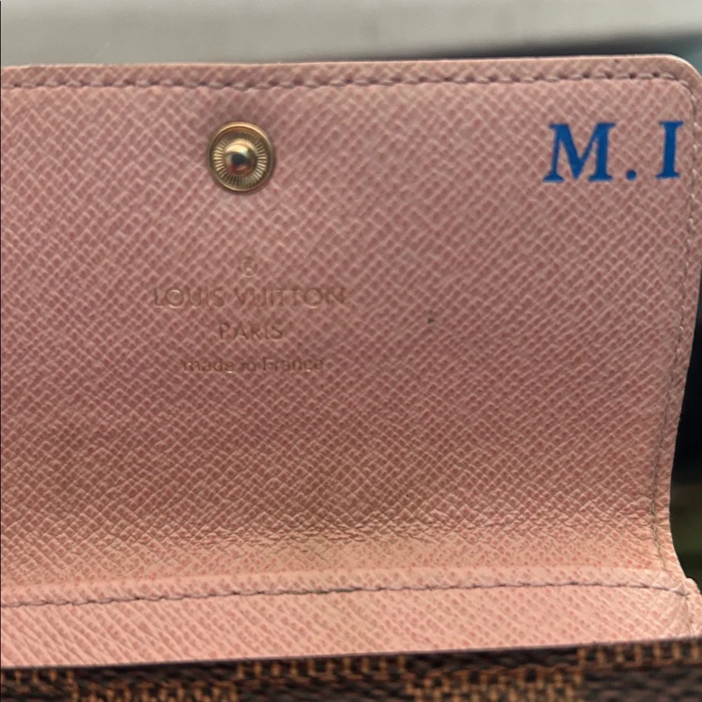 Louis Vuitton Damier Ebene Brown Ballerine pink key Holder